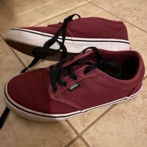 Vans maroon shoes